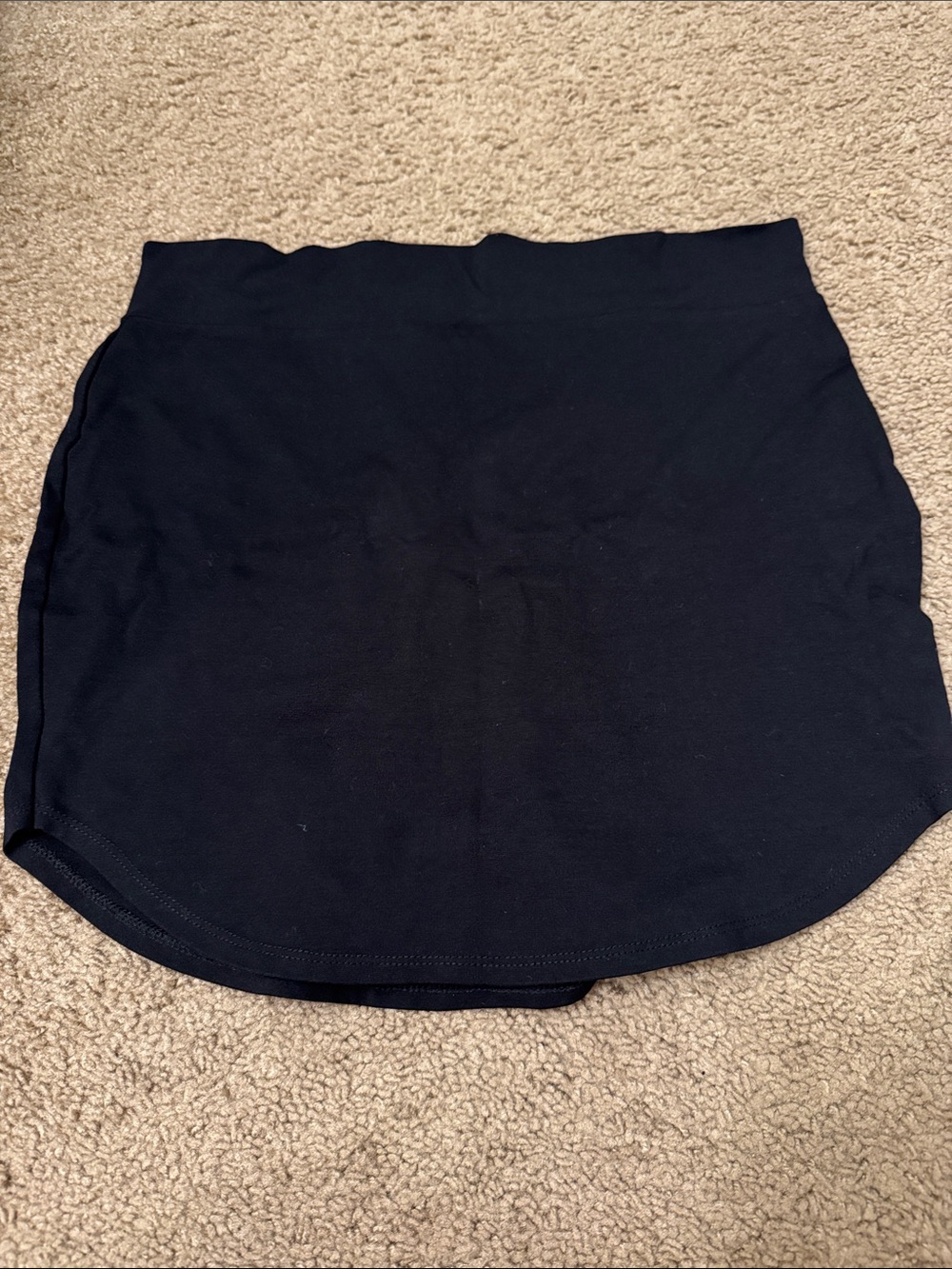 Charlotte Russe Black Mini Skirt with Curved Hem